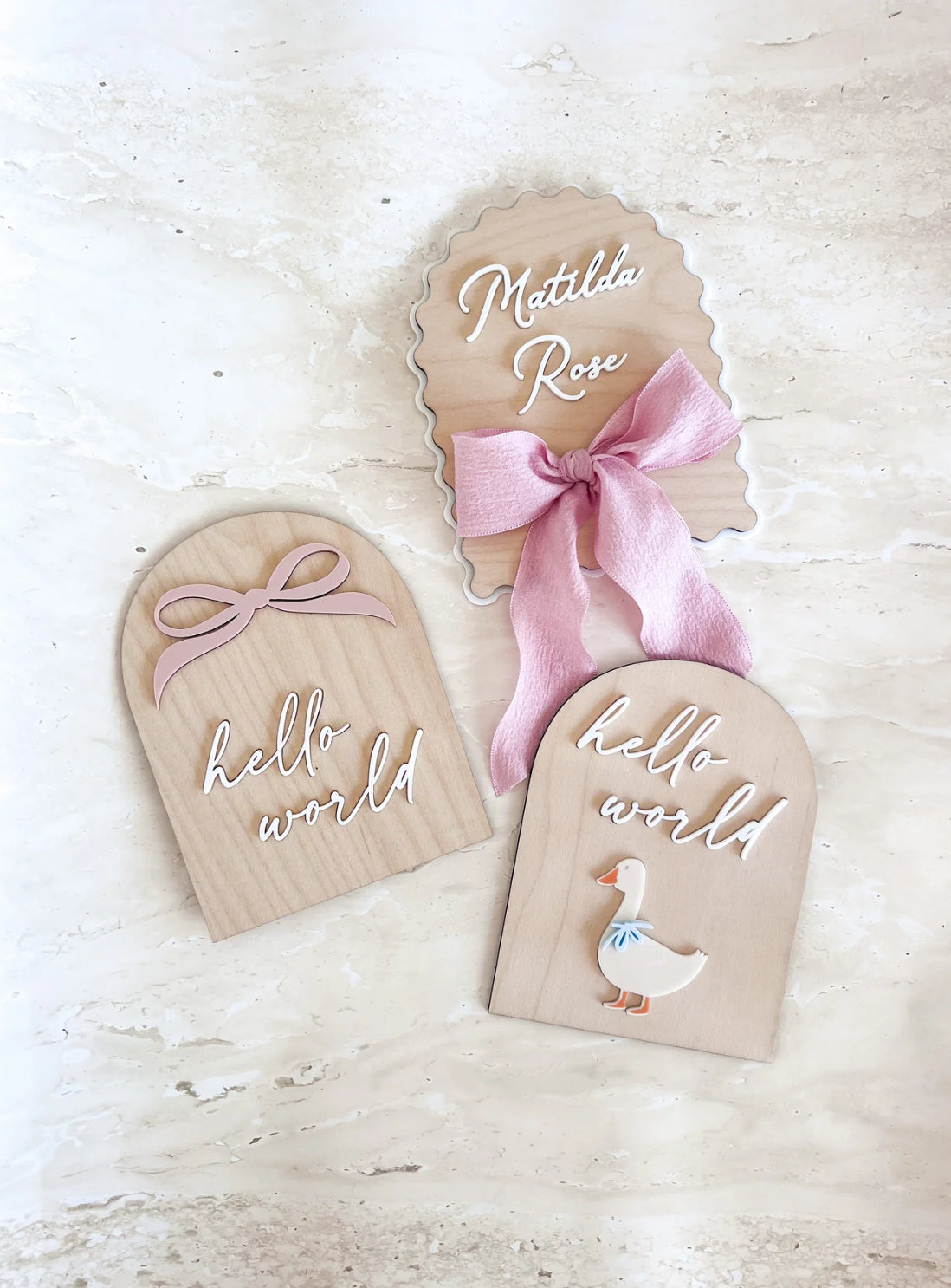 Hello World' Bow Plaque