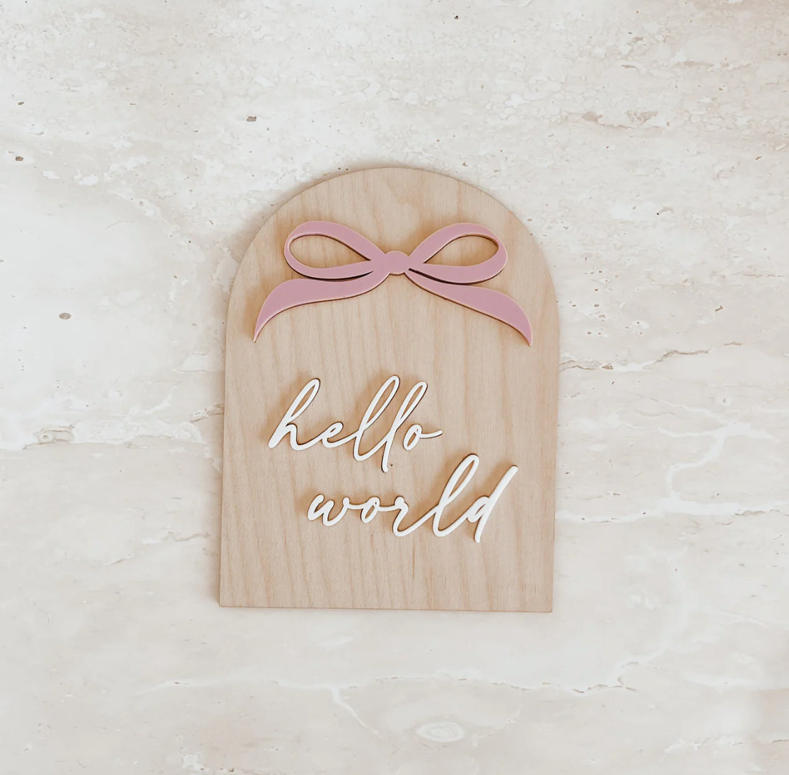 Hello World' Bow Plaque