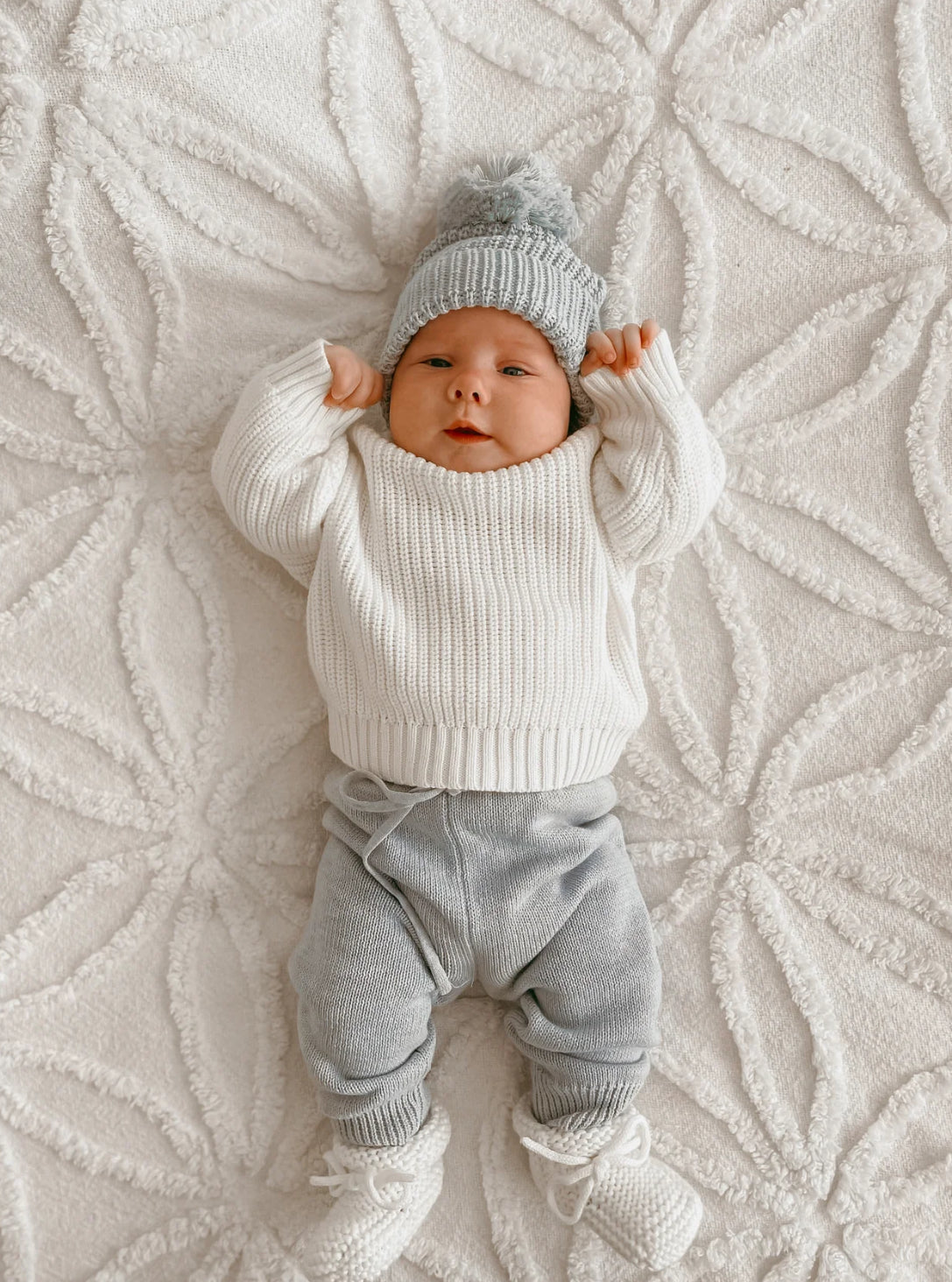 Mini Knit Beanie - Powder Blue