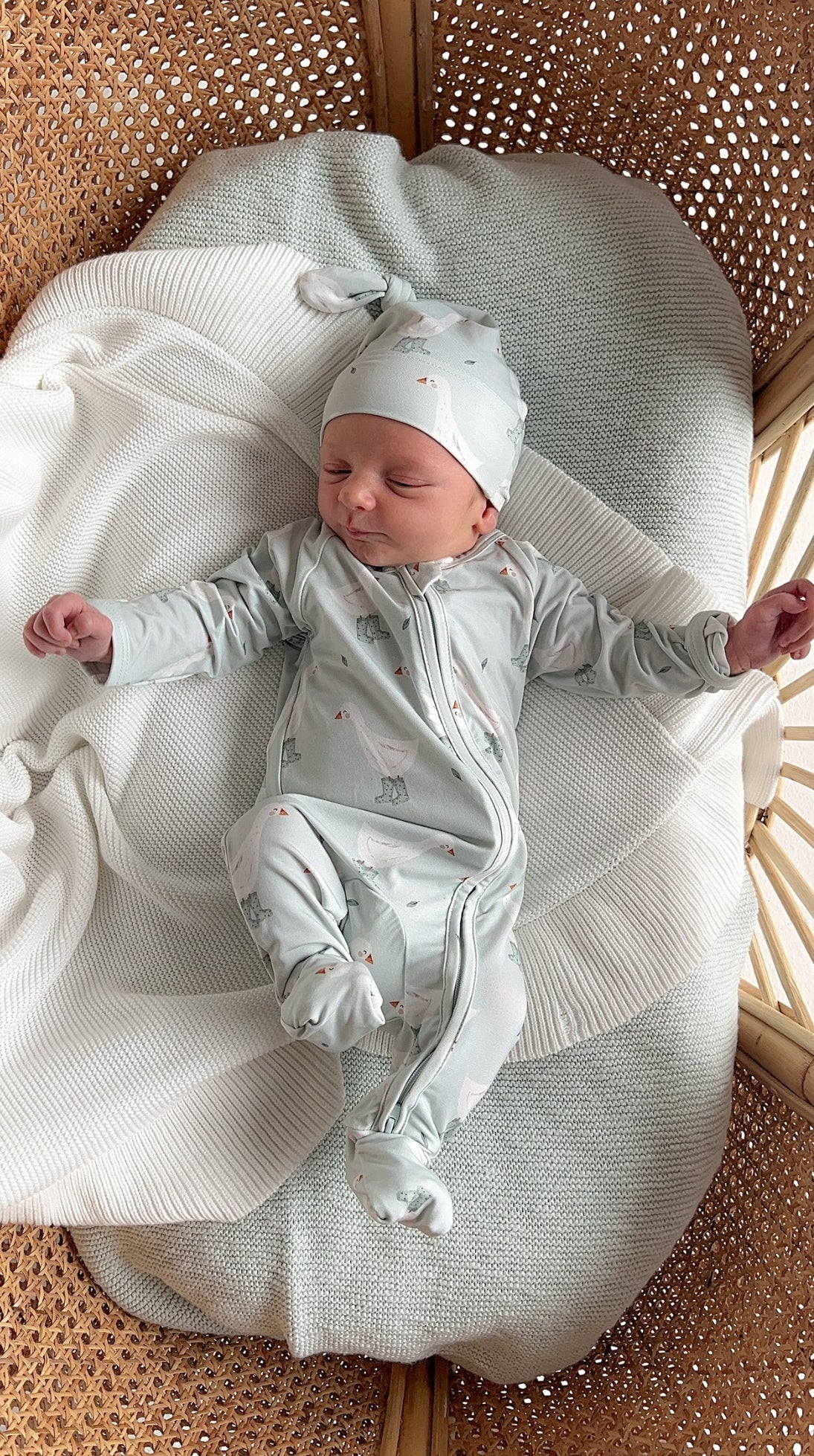 Knotted Cotton Beanie - Puddle Duck
