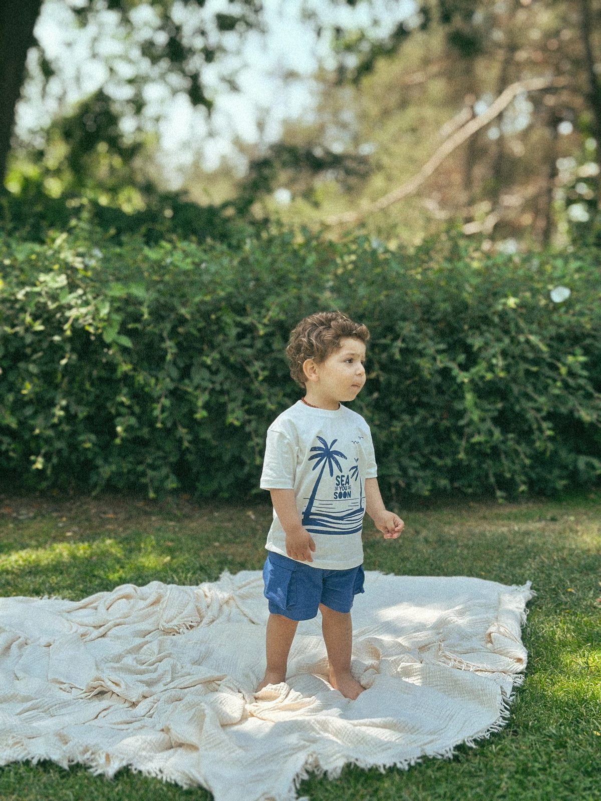 Cargo Shorts Printed T-shirt Set