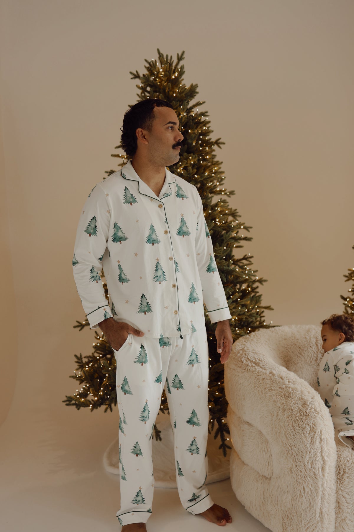 Men's Christmas PJS - Forest Nights