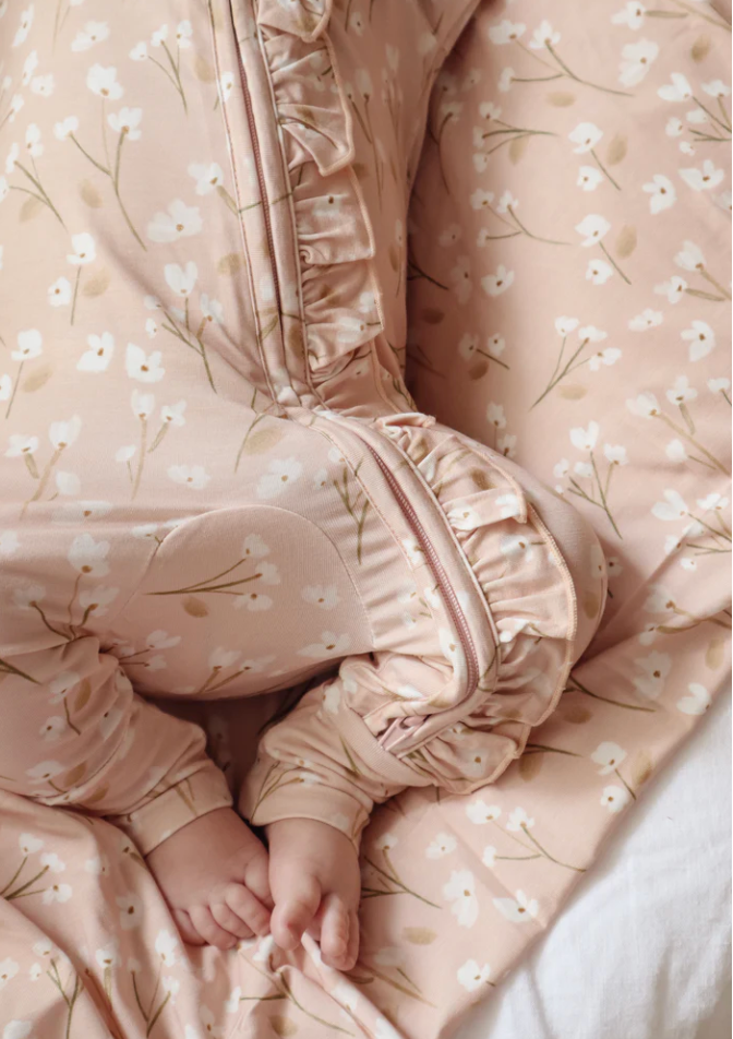 Cotton Growsuit - Blushing Blooms