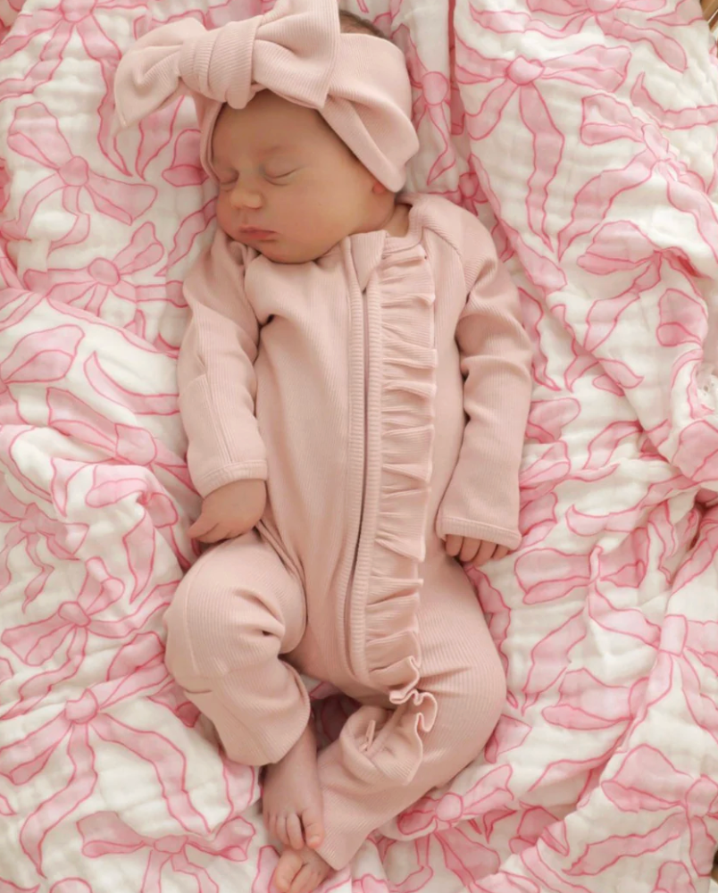 Cotton Growsuit - Dusty Pink