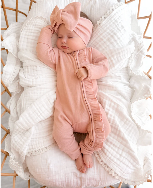 Cotton Growsuit - Dusty Pink