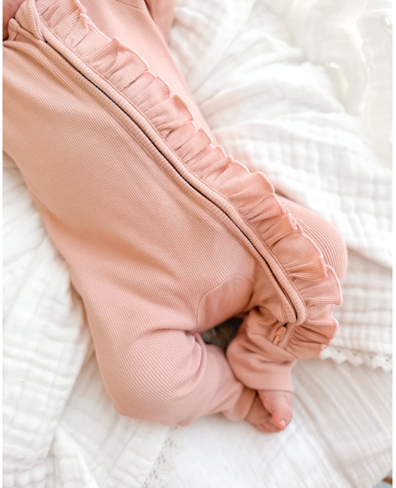 Cotton Growsuit - Dusty Pink